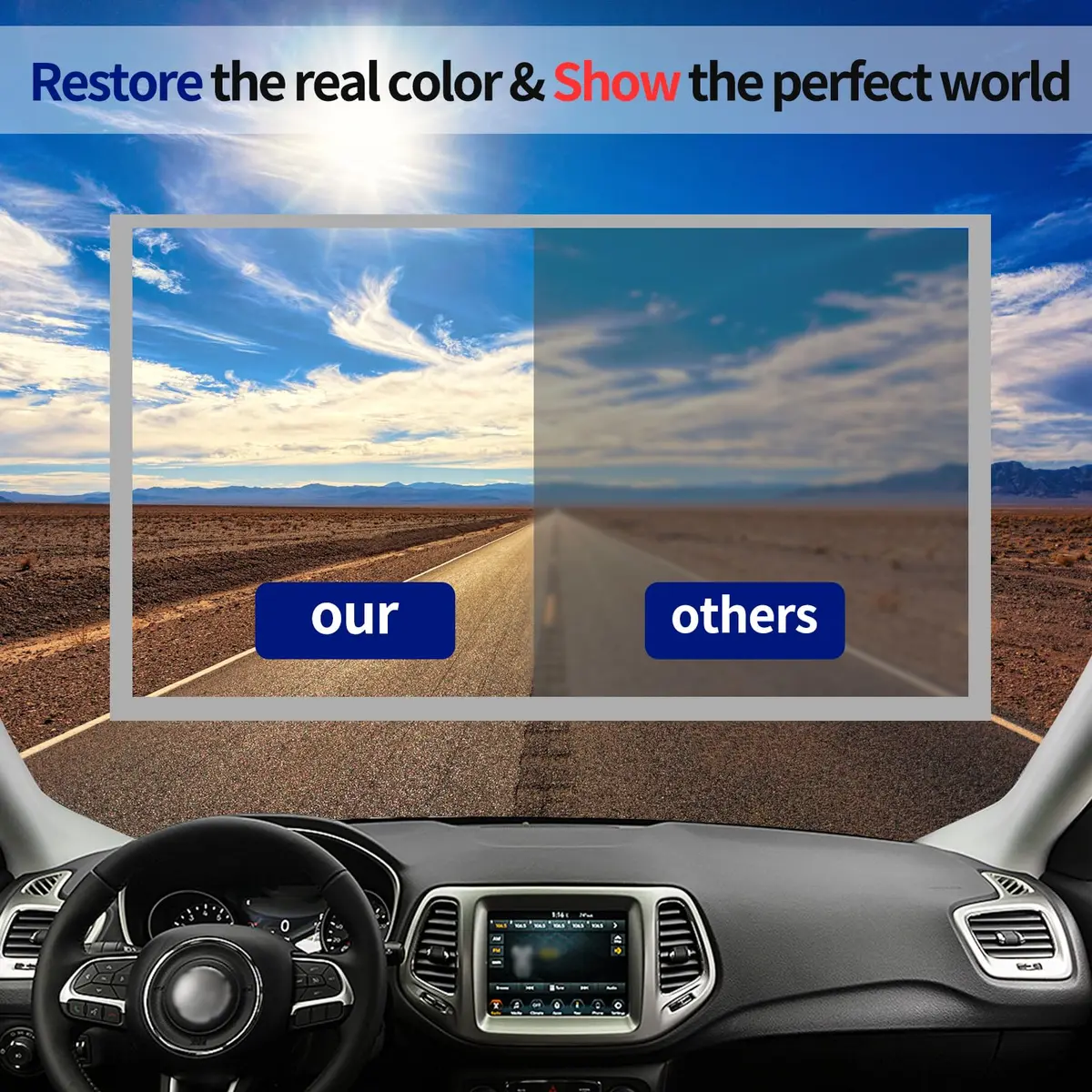 Getfarway 7" Inch Replacement Uconnect VP2 LCD Monitor with Touch Screen for Jeep Compass 2017-2020 | High-Quality Display - view 4