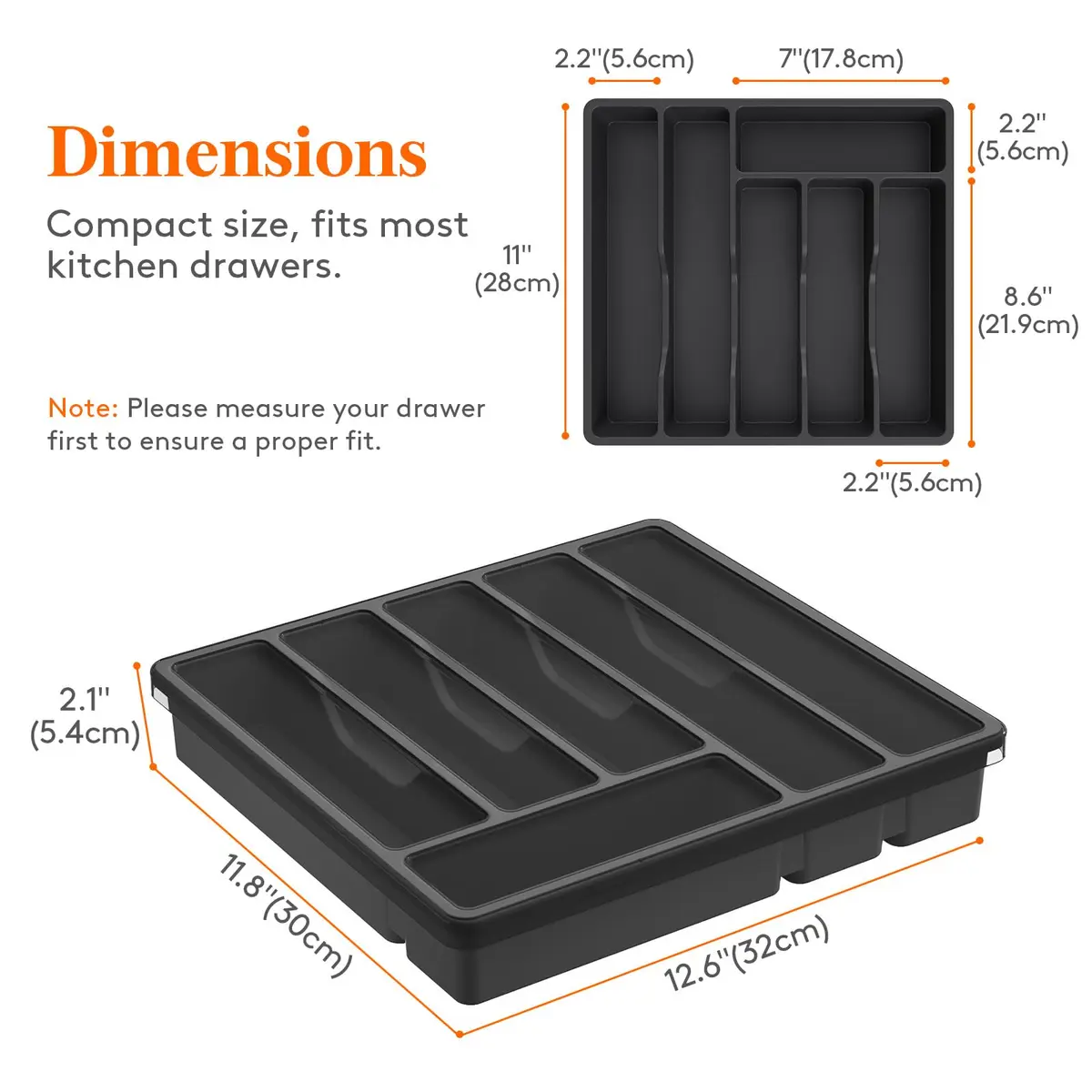 Lifewit Silverware Organizer with Lid, 12.6x11.8, Dust-Free Storage, BPA-Free, Modern Design - view 4