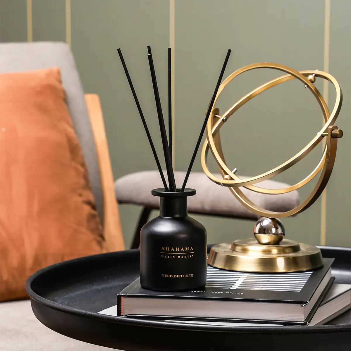 Matin Martin Shahama Reed Diffuser 5 oz | Luxury Aromatherapy with Saffron & Apple - view 3