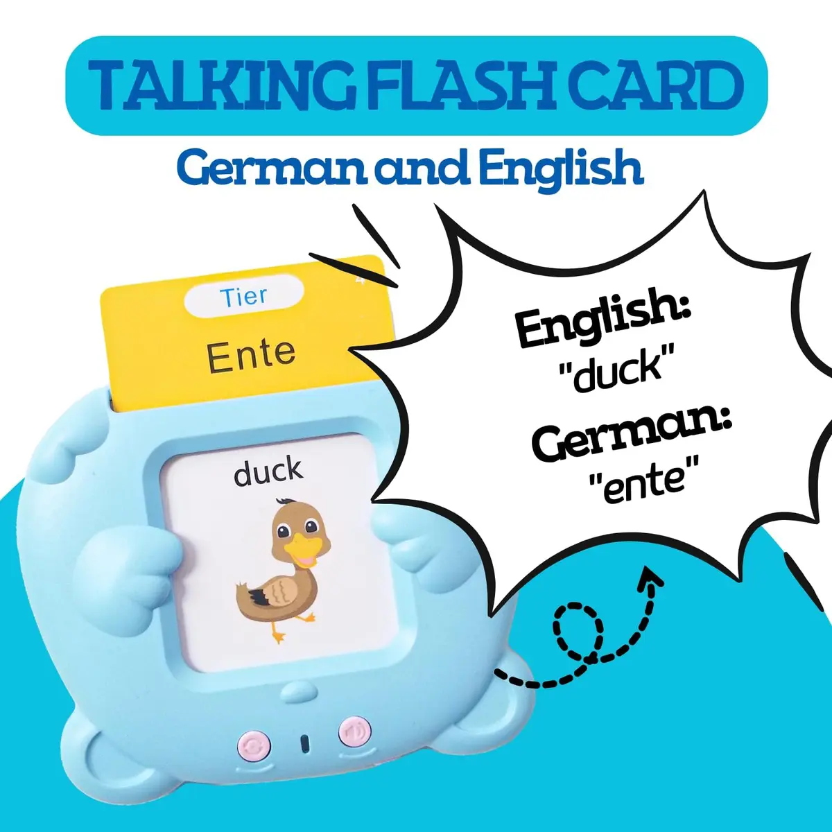 ZeenKind German & English Talking Flash Cards for Toddlers 255 Cards | Bilingual Speech & Learning Toy - view 2