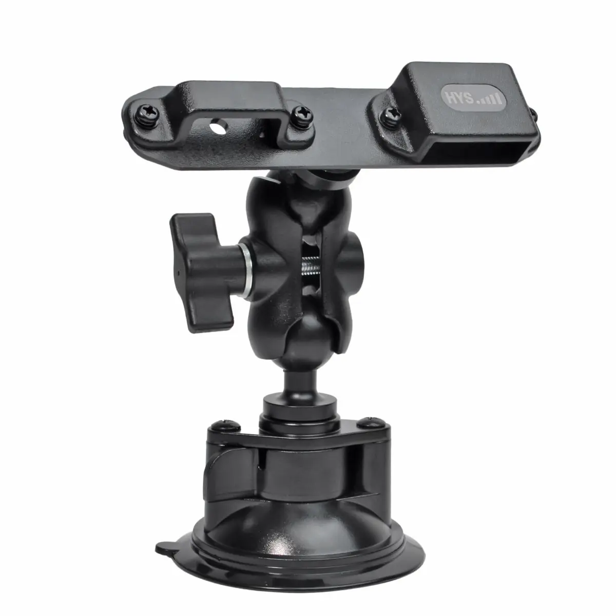 HYS Suction Cup Car Mount for Walkie Talkie HT & Remote Mic | Universal Hands-Free Radio Holder - main product image