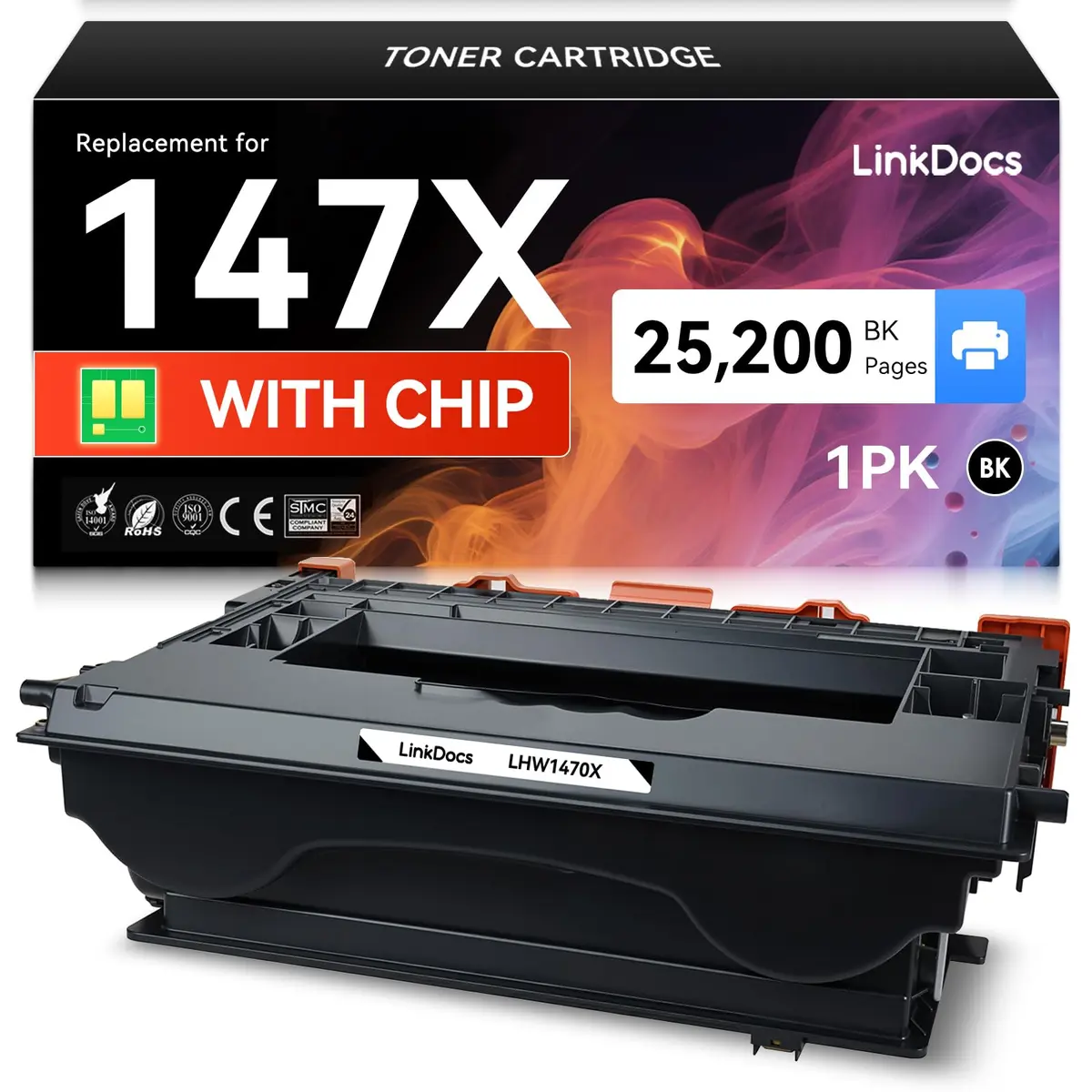 LinkDocs 147X Toner Cartridge Black | 25,200 Pages (Letter Size) - main product image