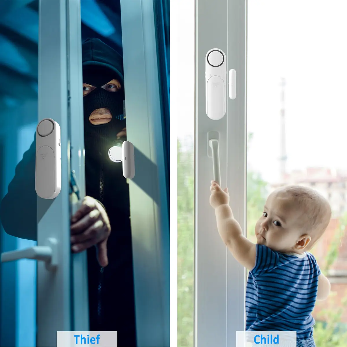 METAK 2-Pack Door and Window Alarm with Remote | Loud 120dB Alerts for Home Security - view 5