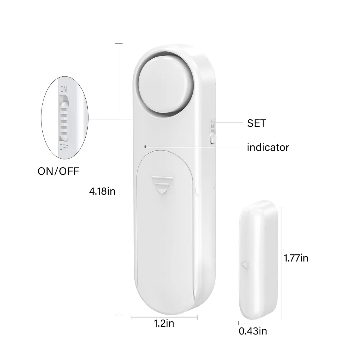 METAK 2-Pack Door and Window Alarm with Remote | Loud 120dB Alerts for Home Security - view 2