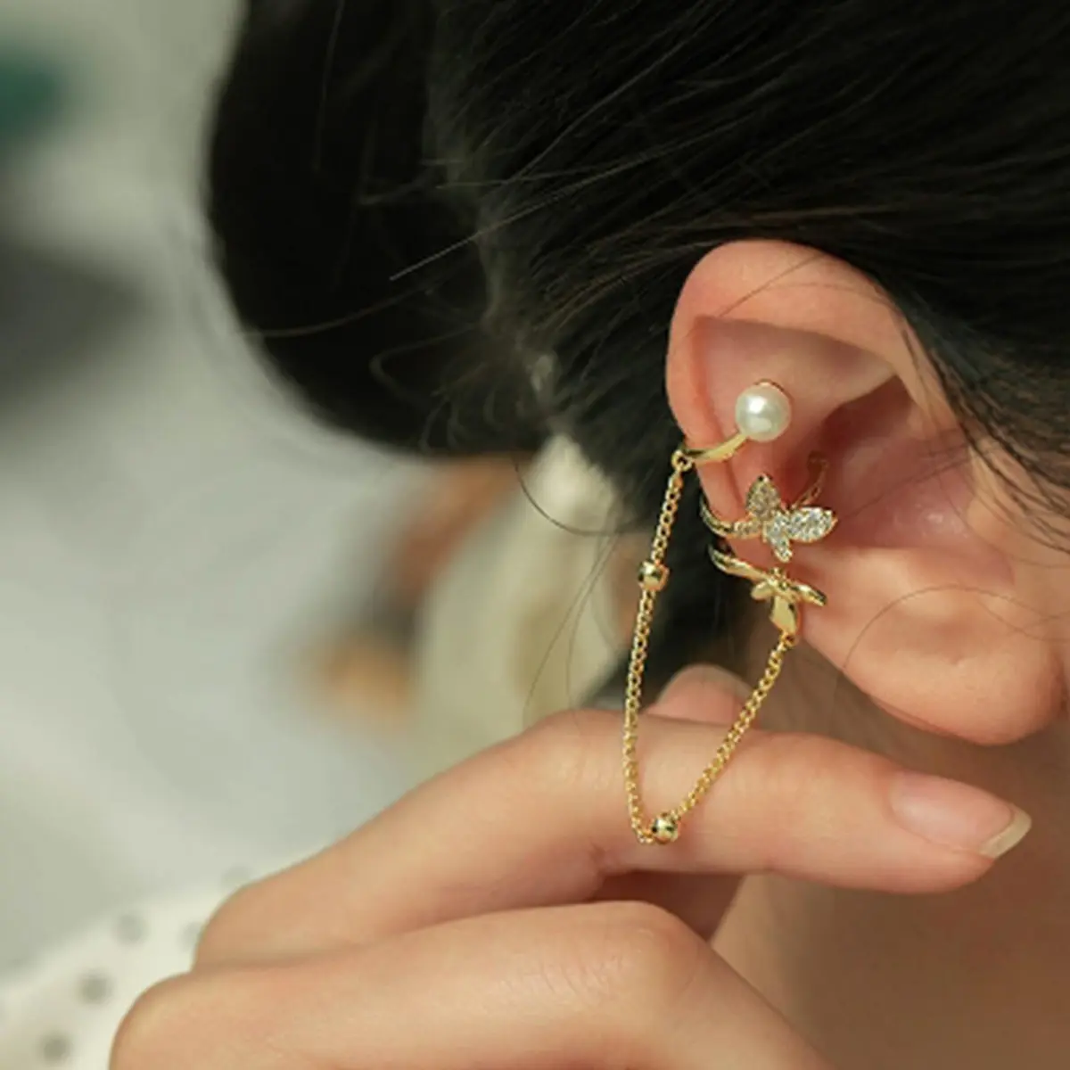 KummerSaprk Gold Ear Cuffs Non Piercing Trendy Jewelry Adjustable | Elegant Clip Earrings for Women - view 2