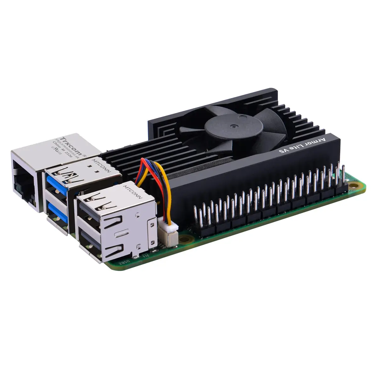 GeeekPi Active Cooler for Raspberry Pi 5, Armor Lite V5 Cooler Aluminum Heatsink & Fan 4GB/8GB | Supports PWM Speed Control - view 9