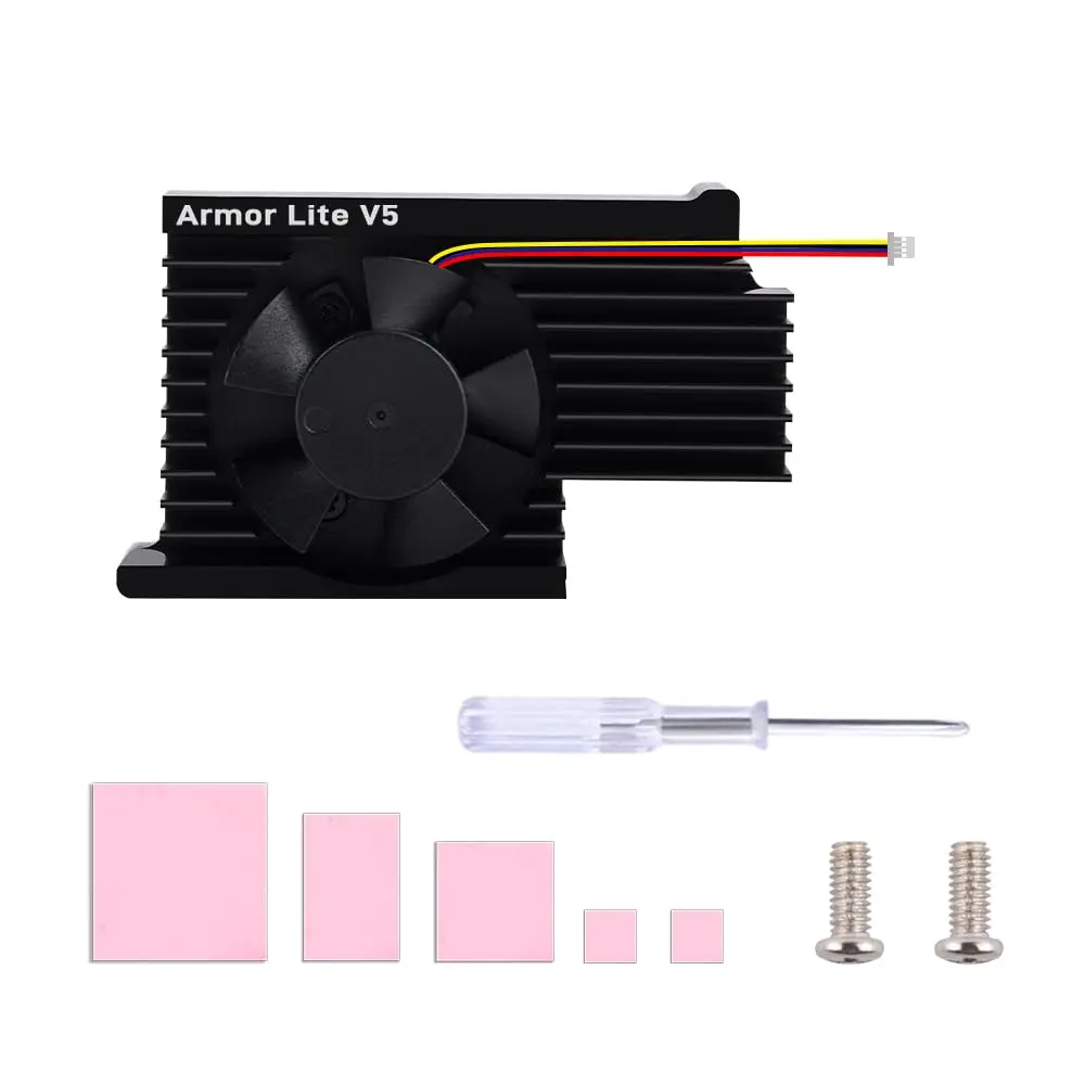 GeeekPi Active Cooler for Raspberry Pi 5, Armor Lite V5 Cooler Aluminum Heatsink & Fan 4GB/8GB | Supports PWM Speed Control - view 2