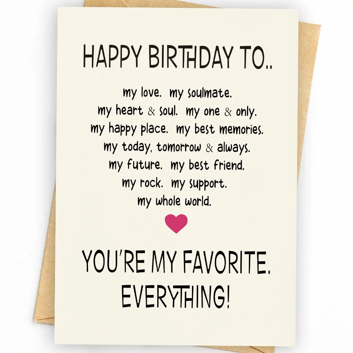 WowBefun Funny Birthday Card for Husband Boyfriend Him | 12.7 x 17.8 cm (5x7 Inch) - main product image
