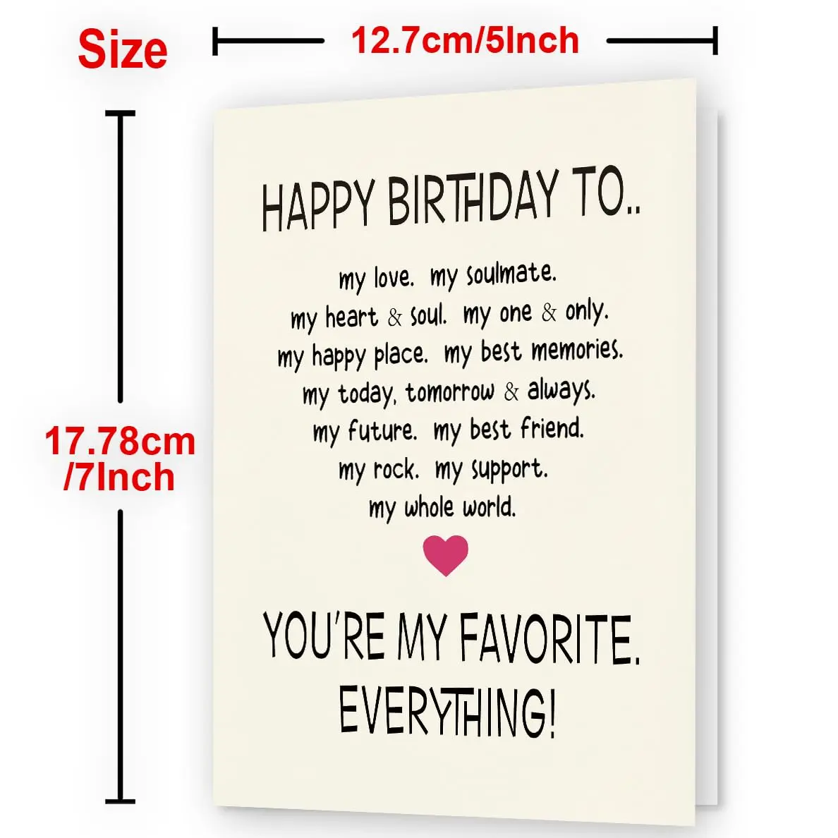 WowBefun Funny Birthday Card for Husband Boyfriend Him | 12.7 x 17.8 cm (5x7 Inch) - view 2