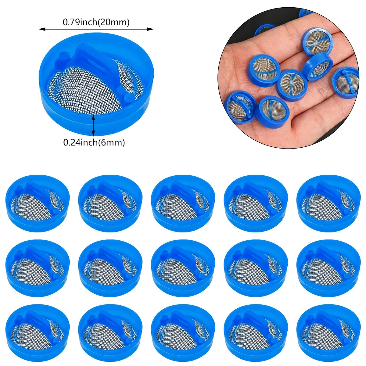 Aswewamt 20 Pcs Washer Water Inlet Valve Filter Screen Steel Mesh Repair Kit | 20mm x 6mm - view 2