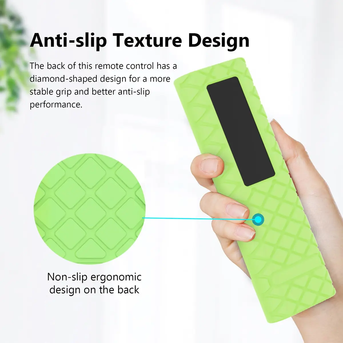 JCMOYUTY GLOW GREEN Silicone Remote Cover for Samsung Soundbar, Full Coverage, Glow in Dark, Drop-Proof, Pet & Kid Safe | AH81-15047A - view 2