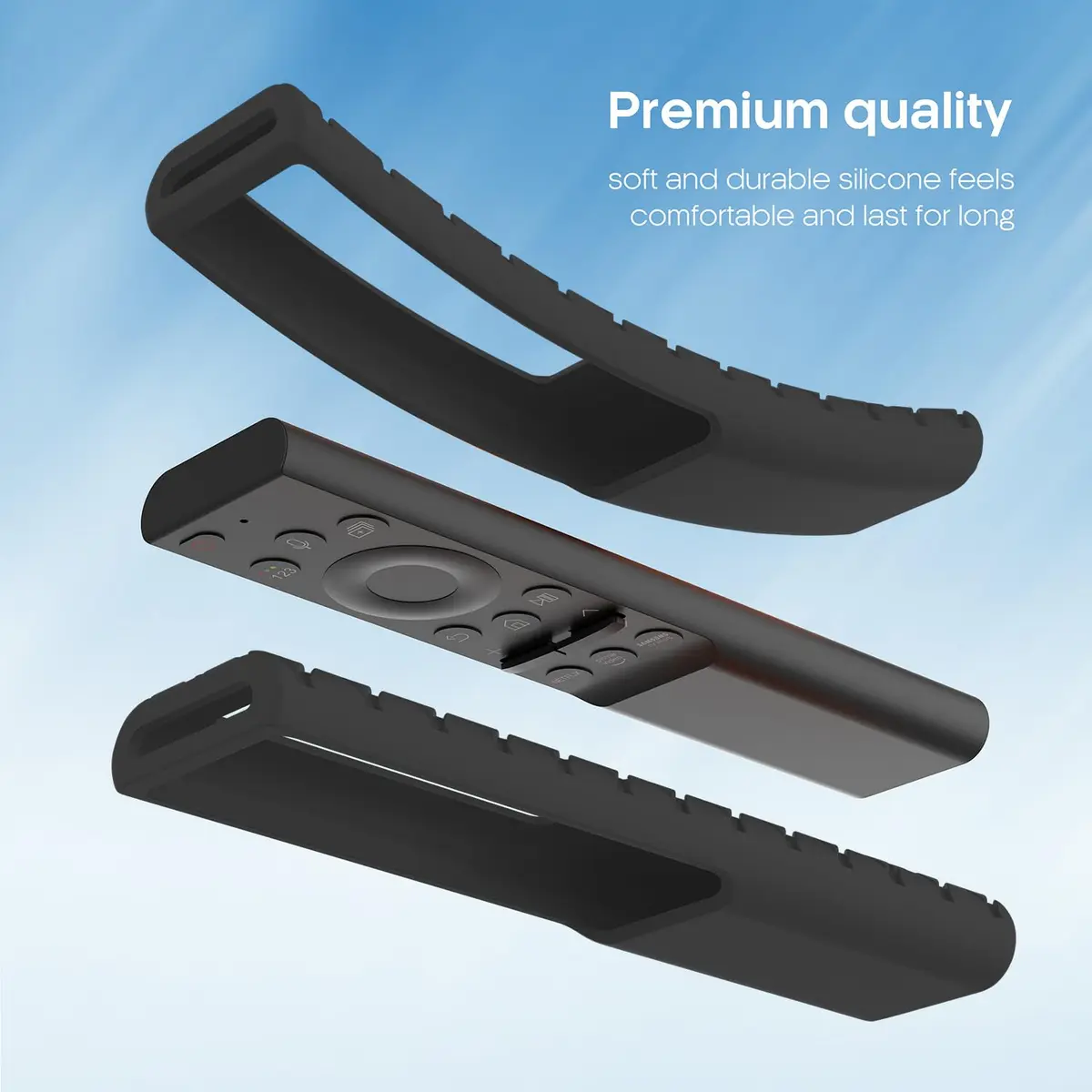 JCMOYUTY Silicone Remote Cover for Samsung Soundbar HW-Q60C & More | Full Protection & Glow - view 5