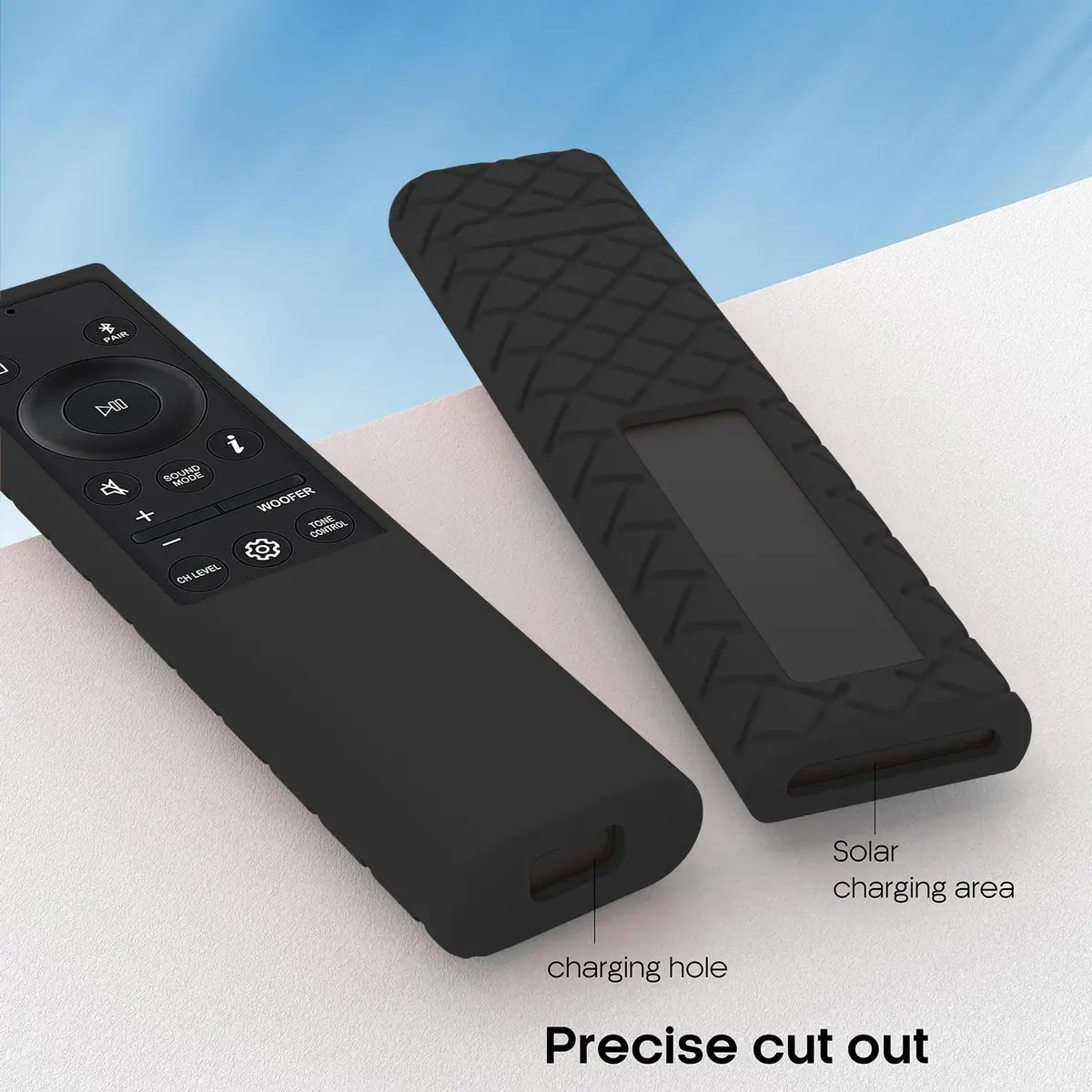 JCMOYUTY Silicone Remote Cover for Samsung Soundbar HW-Q60C & More | Full Protection & Glow - view 4