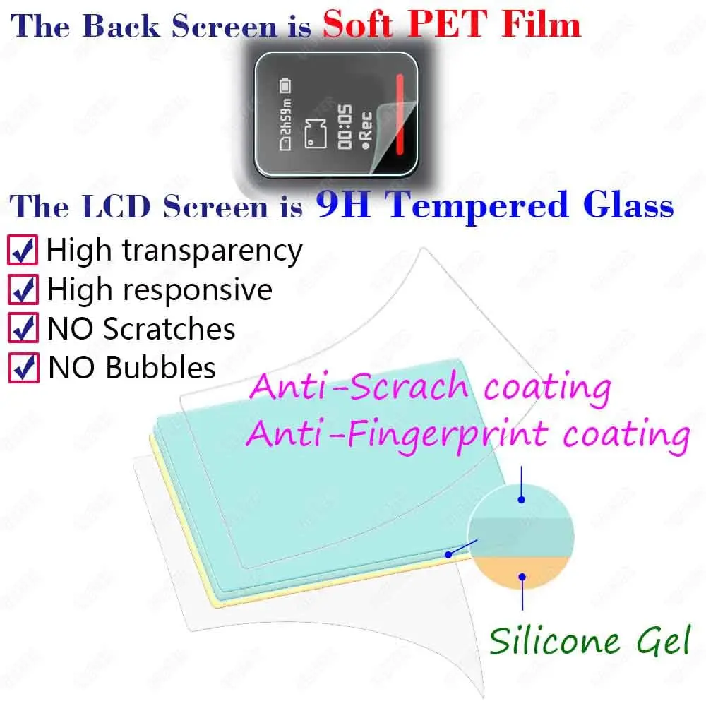ULBTER Screen Protector for Insta360 Ace Pro Camera 6 Pcs | Anti-Scratch 9H Tempered Glass, HD Clarity - view 2