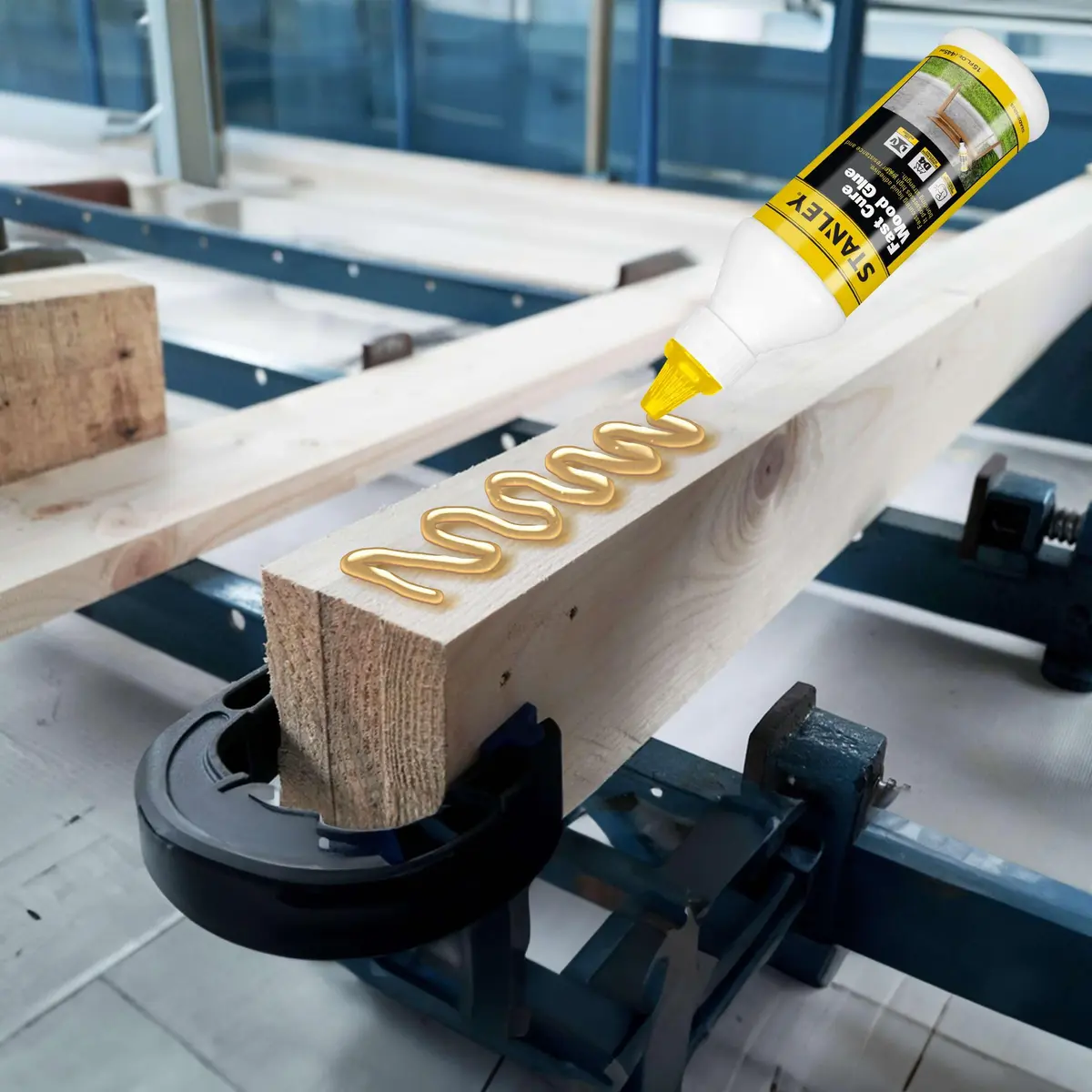 STANLEY Fast Cure Wood Glue 12 Pack | High Strength, Water-Resistant, Quick Dry (70-120c) - view 6