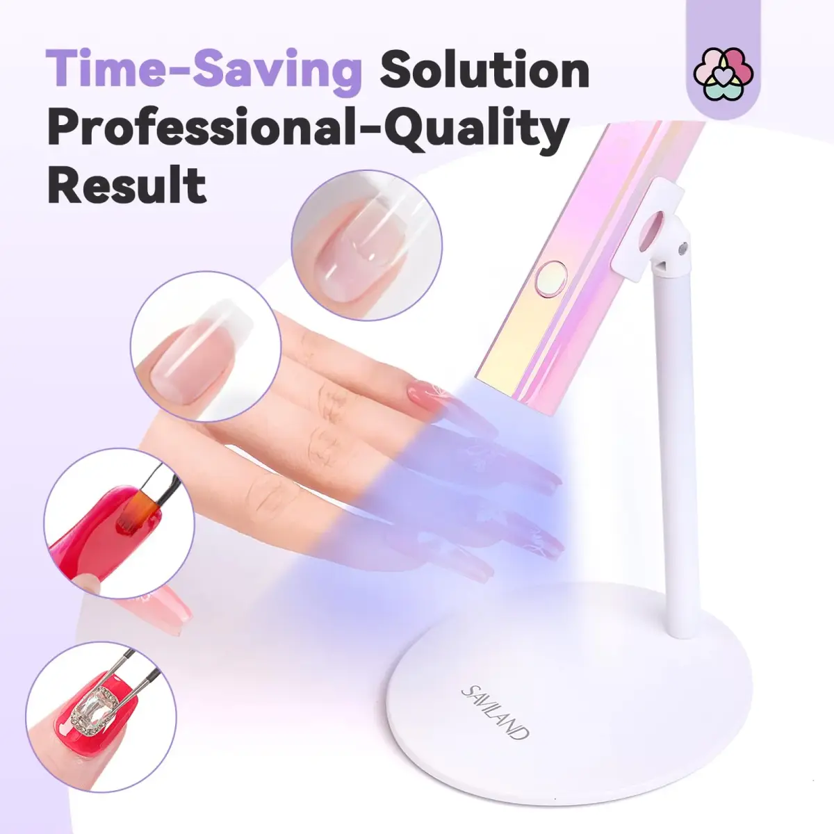 SAVILAND 360° Adjustable Magnetic UV Nail Lamp Stand | Hands-Free Curing for Gel Nails - view 7