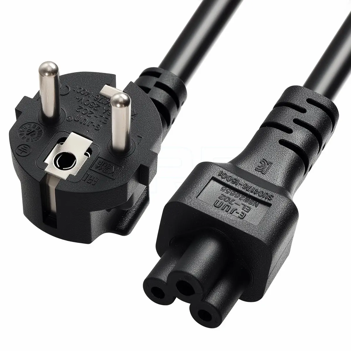 DRRI IEC C5 Plug to Europe Schuko CEE 7/7 Socket Extension Cable 10cm (3.28Ft) | 2.5A 250V Rated - main product image