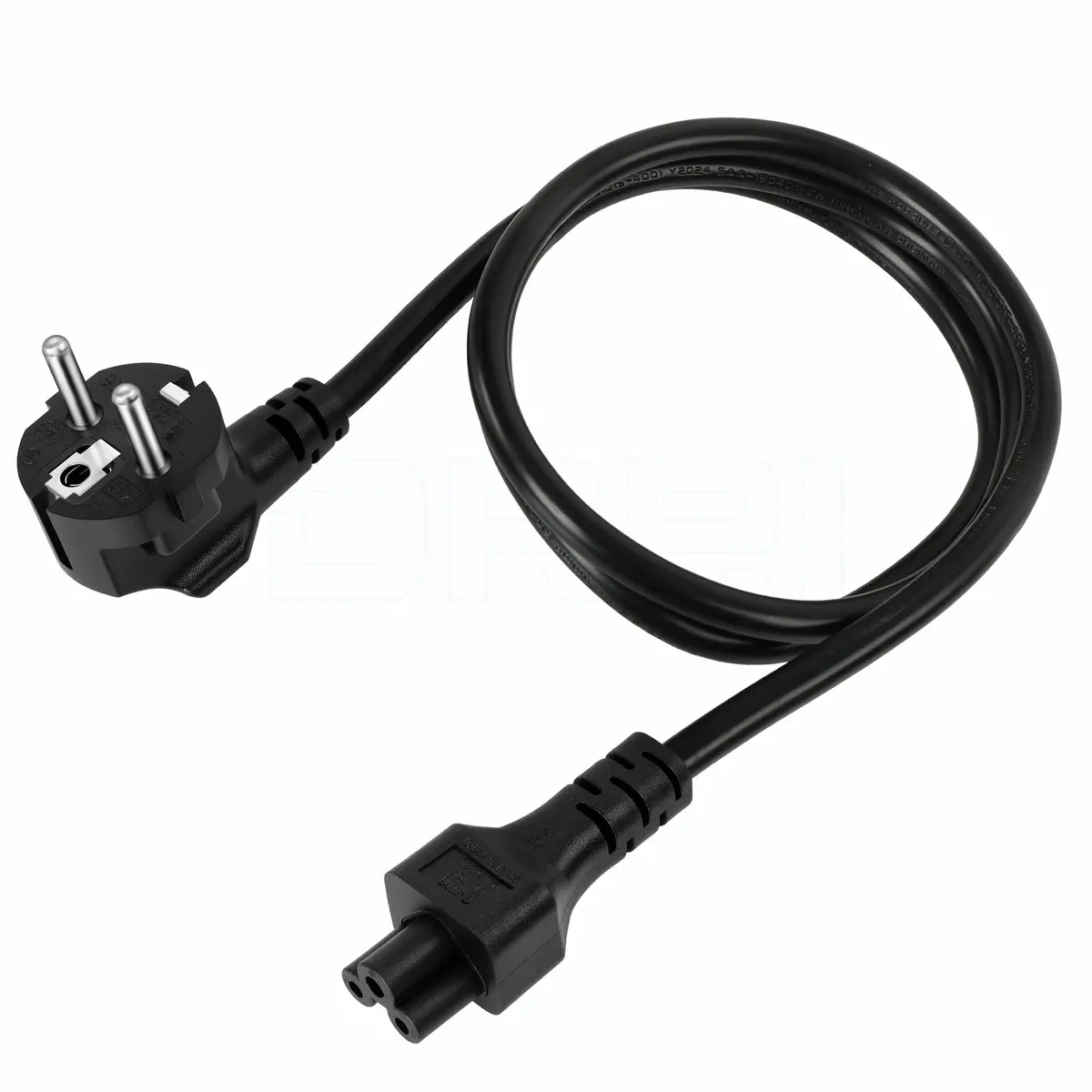 DRRI IEC C5 Plug to Europe Schuko CEE 7/7 Socket Extension Cable 10cm (3.28Ft) | 2.5A 250V Rated - view 4