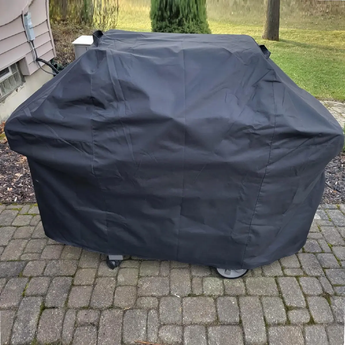 Blackhoso Heavy Duty Grill Cover for Weber Genesis 300 Series & 2022 Genesis 300 Grills, 63"W x 25.6"D x 43"H - view 4