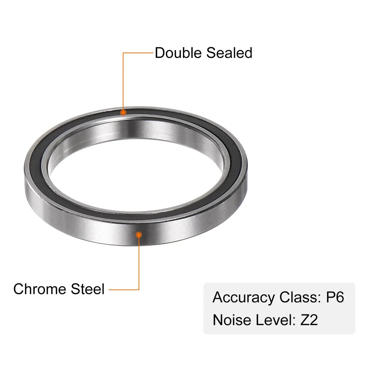 uxcell Deep Groove Ball Bearing 25x32x4mm Double Sealed Chrome Steel | Low Noise, High Support - view 4