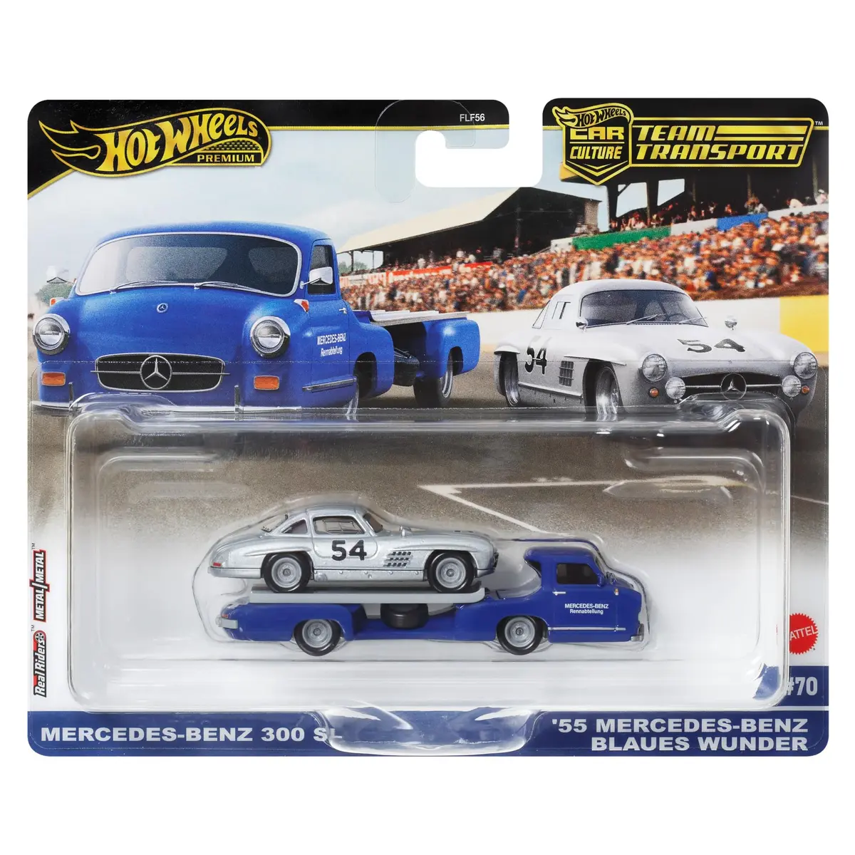 Hot Wheels Team Transport Culture Die-cast Car Mercedes-Benz 300 SL 1:64 Scale | Collector's Model with Metal Construction - main product image