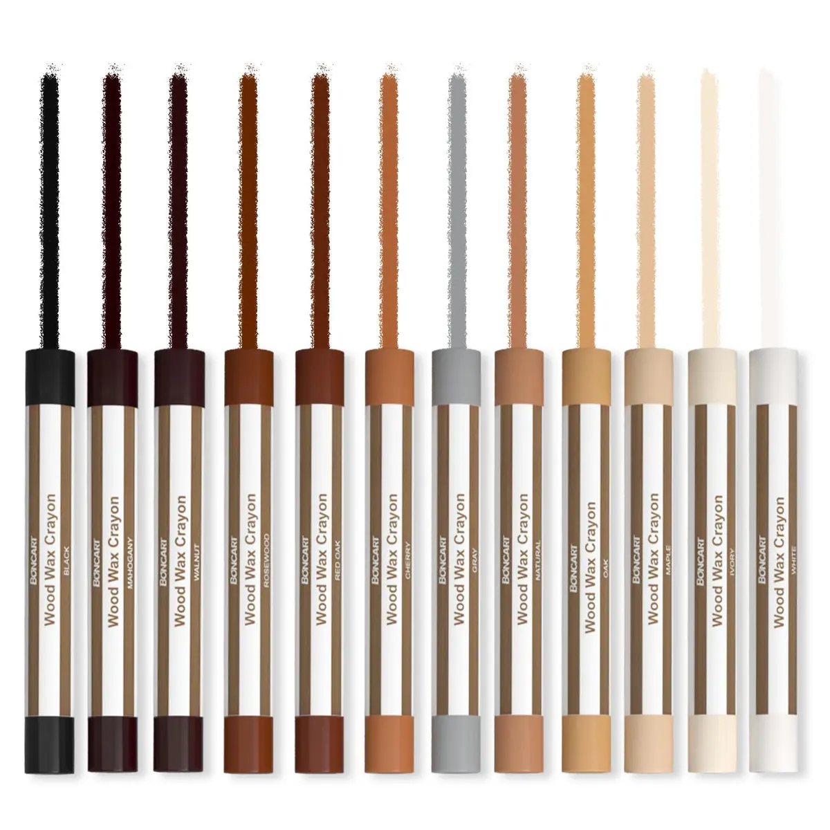 Boncart Wood Filler Sticks 12 Colors | Repair Scratches, Scuffs, Cracks, and Nail Holes on Wood Furniture, Floors, Cabinets, Tables, and Doors - view 7