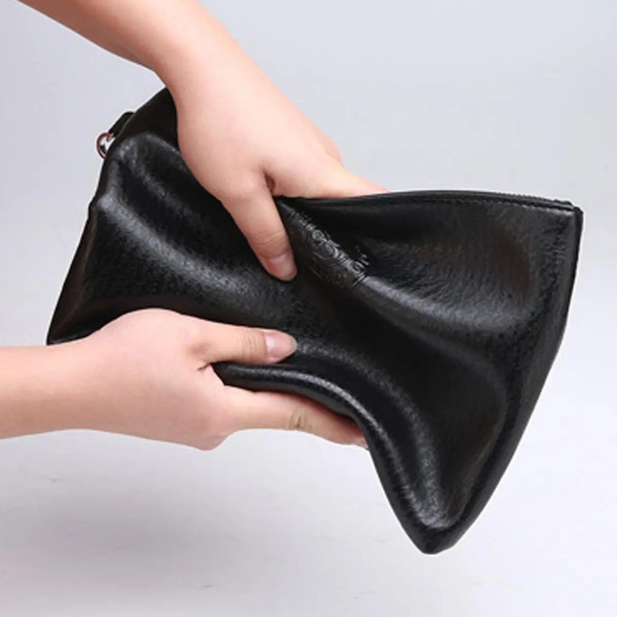 LOGUTIA Clutch Purses for Men Black Wristlet Envelope Bag | Waterproof PU Leather, Small & Dressy - view 6