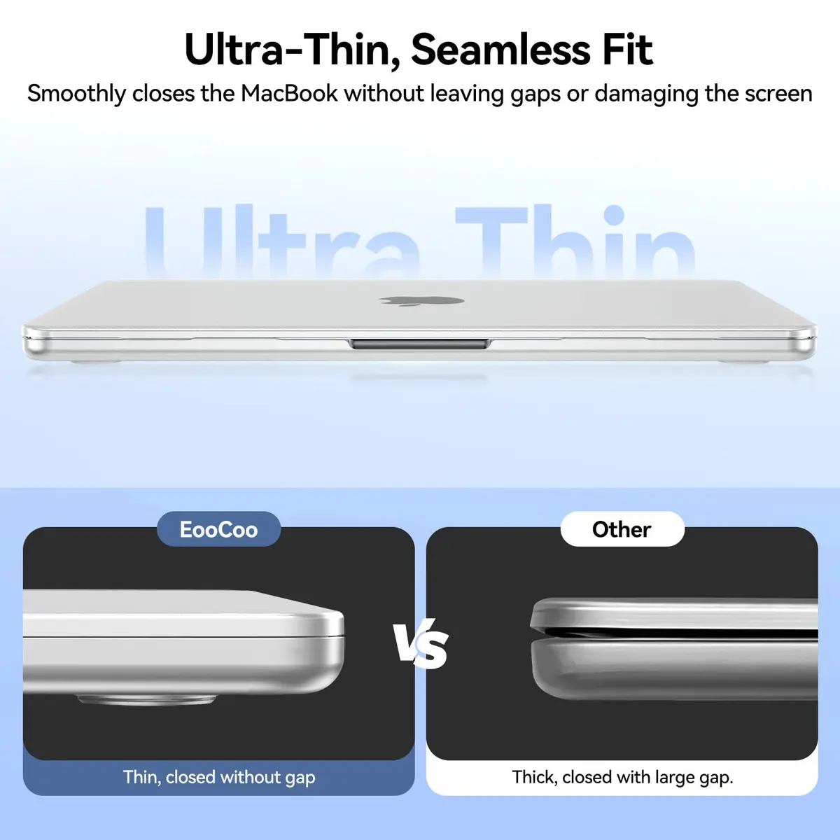 EooCoo Case for MacBook Air 15 inch | Ultra Clear Matte Cover with Precise Fit - view 5