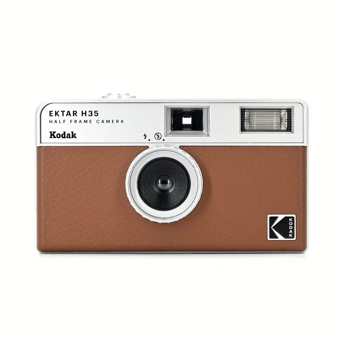 Kodak EKTAR H35 Half Frame 35mm Camera Brown Bundle | 48 Photos Per Roll, Built-in Flash, Lightweight - main product image