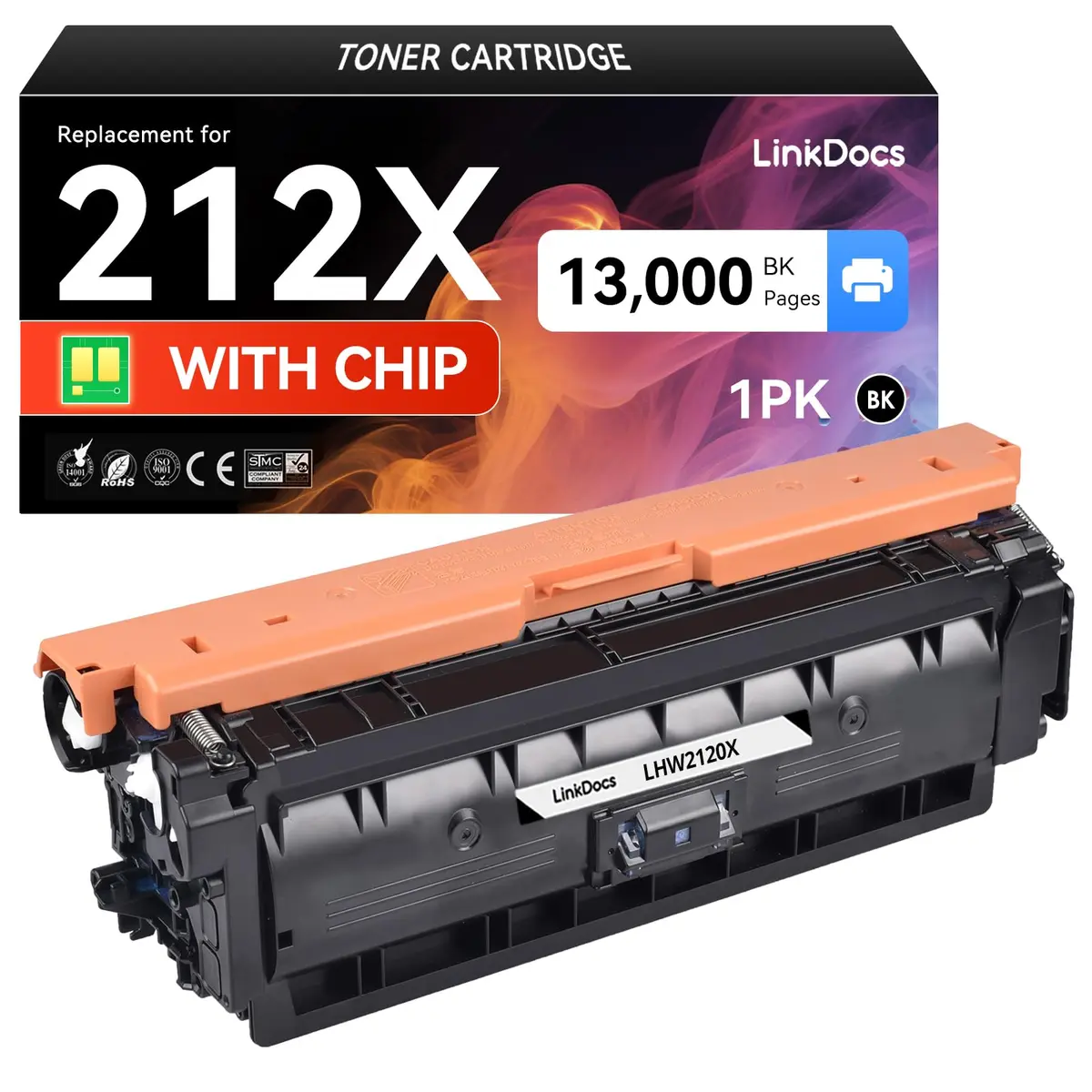 LinkDocs 212X Black Toner Cartridge 13000 Pages (1-Pack) | High-Yield Remanufactured for HP Enterprise Printers - main product image