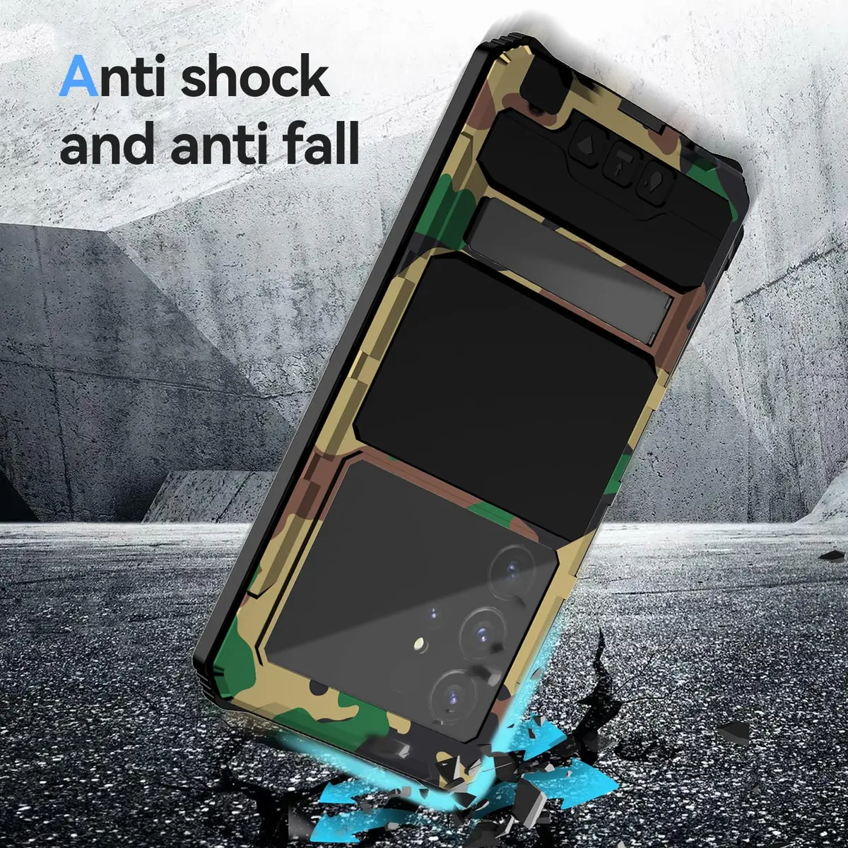 Lunivop Heavy Duty Camouflage Case for Samsung Galaxy S23 Ultra 5G (6.8 Inch) | Military Grade Protection with Kickstand & Screen Protector - view 4