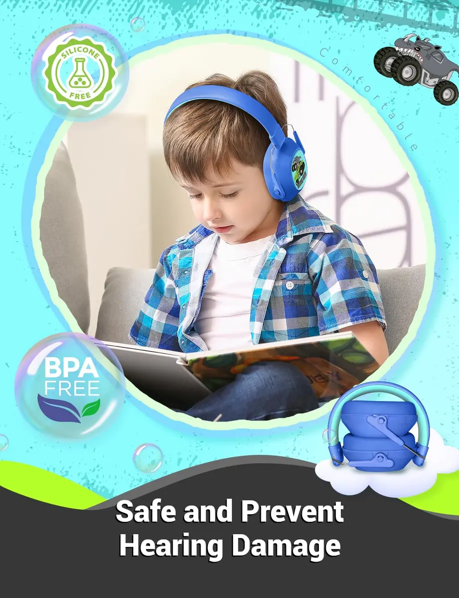 iClever EM01 Noise Cancelling Earmuffs for Kids Adults | 29dB SNR Noise Reduction - view 3