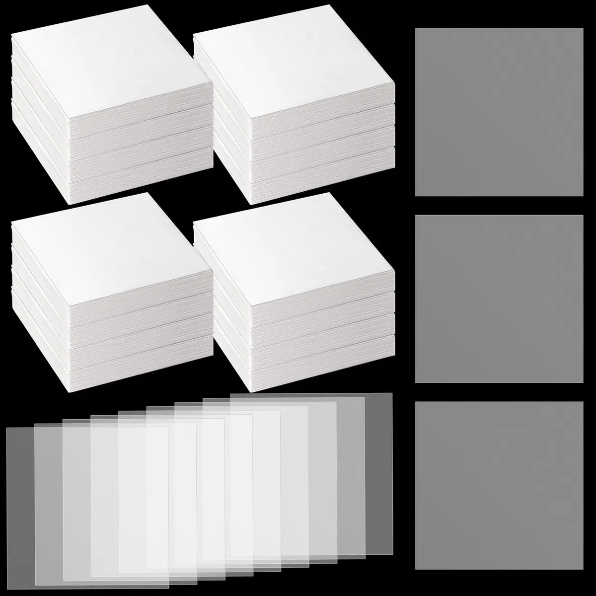 Mooliwe 2000 Pcs Weighing Paper Cellulose Sheet 10cm x 10cm | Non Absorbent, Precision Lab Use - main product image