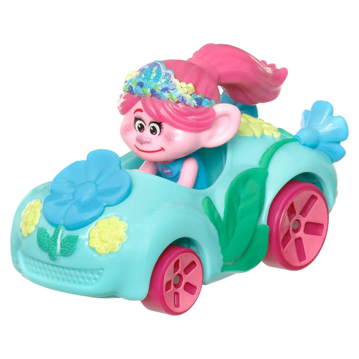 Hot Wheels RacerVerse Trolls Poppy Die-Cast Toy Car 1:64 Scale | ASTM-Tested for Ages 3+ - main product image