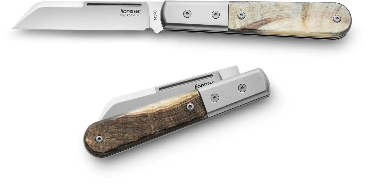 LionSteel Barlow Traditional Gentlemen’s Folding Pocket Knife, 6.69 in. | Made in Italy, M390 Steel, Titanium Bolsters - main product image