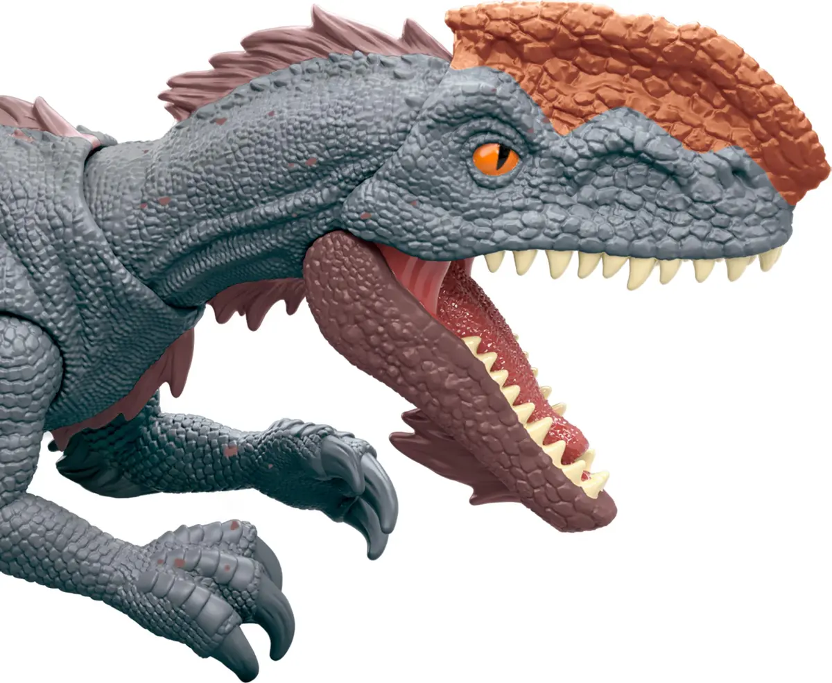Mattel Jurassic World Strike Attack Dinosaur Toy with Single-Strike Action & Movable Joints | 7-inch Monolophosaurus Action Figure for Kids - view 5