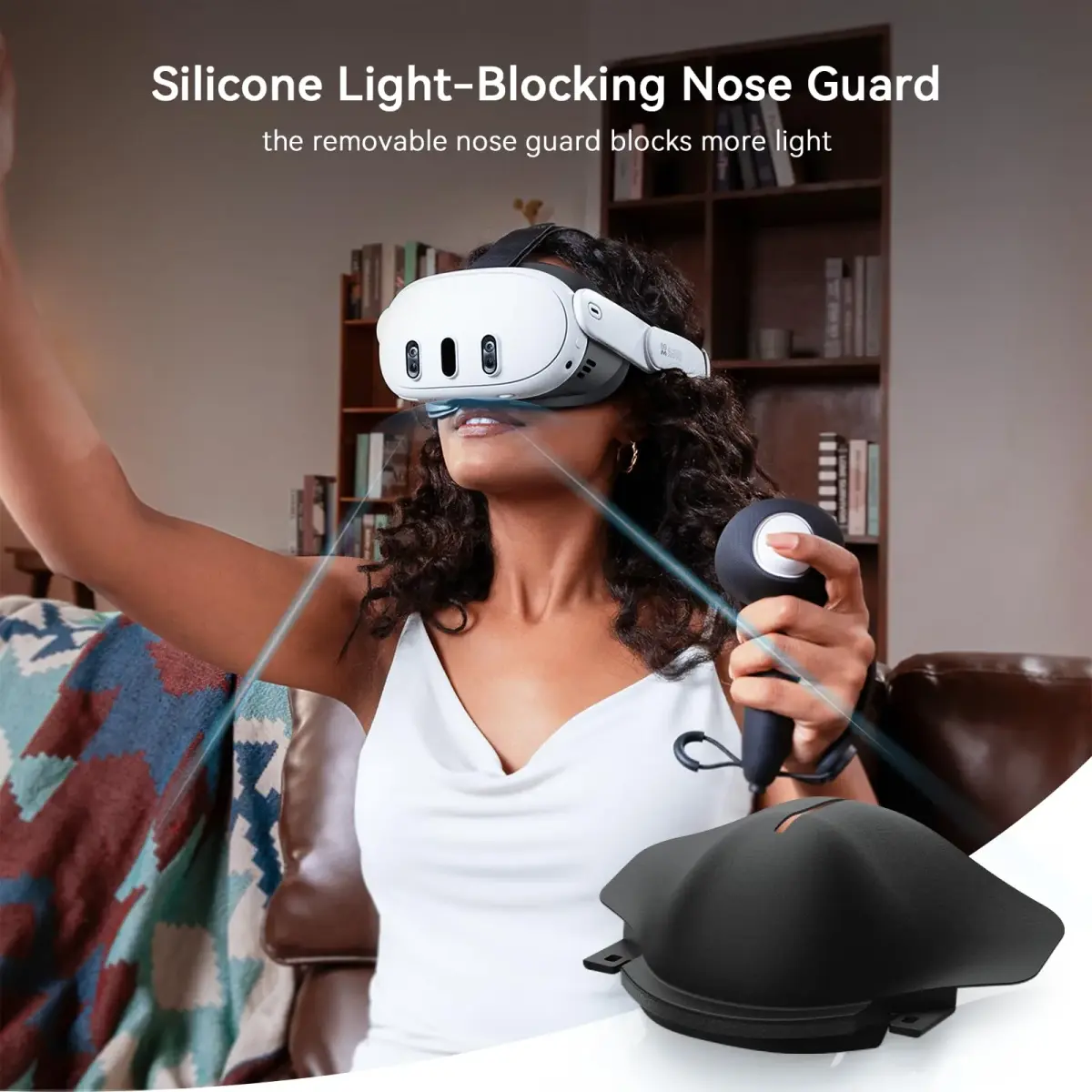 AMVR FC1 Facial Interface for Meta Quest 3 — PU Leather & Ice Silk Pad | 110° FOV Upgrade - view 7