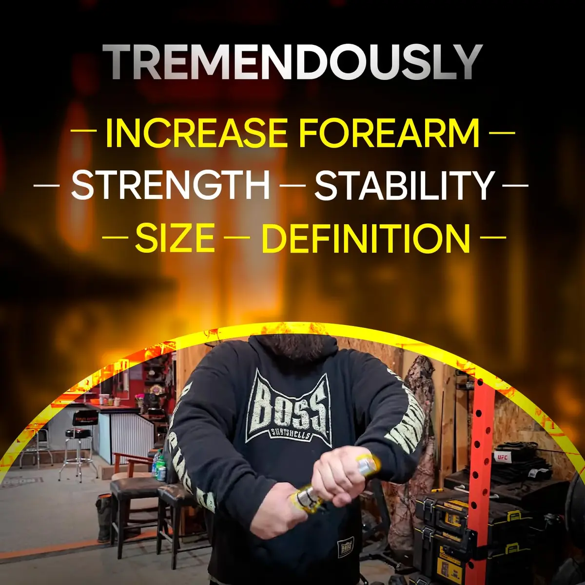 GRIPZILLA Dynamo Forearm Strengthener and Wrist Roller with Adjustable Resistance | 0.798 kg (1.76 lb) - view 7