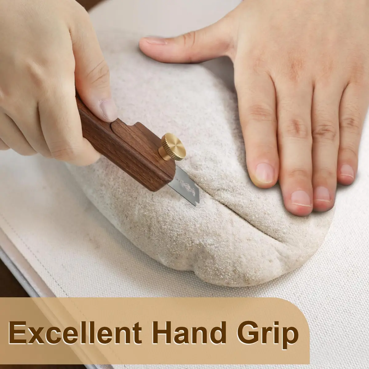 HHZPAEK Magnetic Wooden Bread Lame Dough Scoring Tool | Handcrafted Sourdough Bread Knife with 5 Razor Blades - view 5