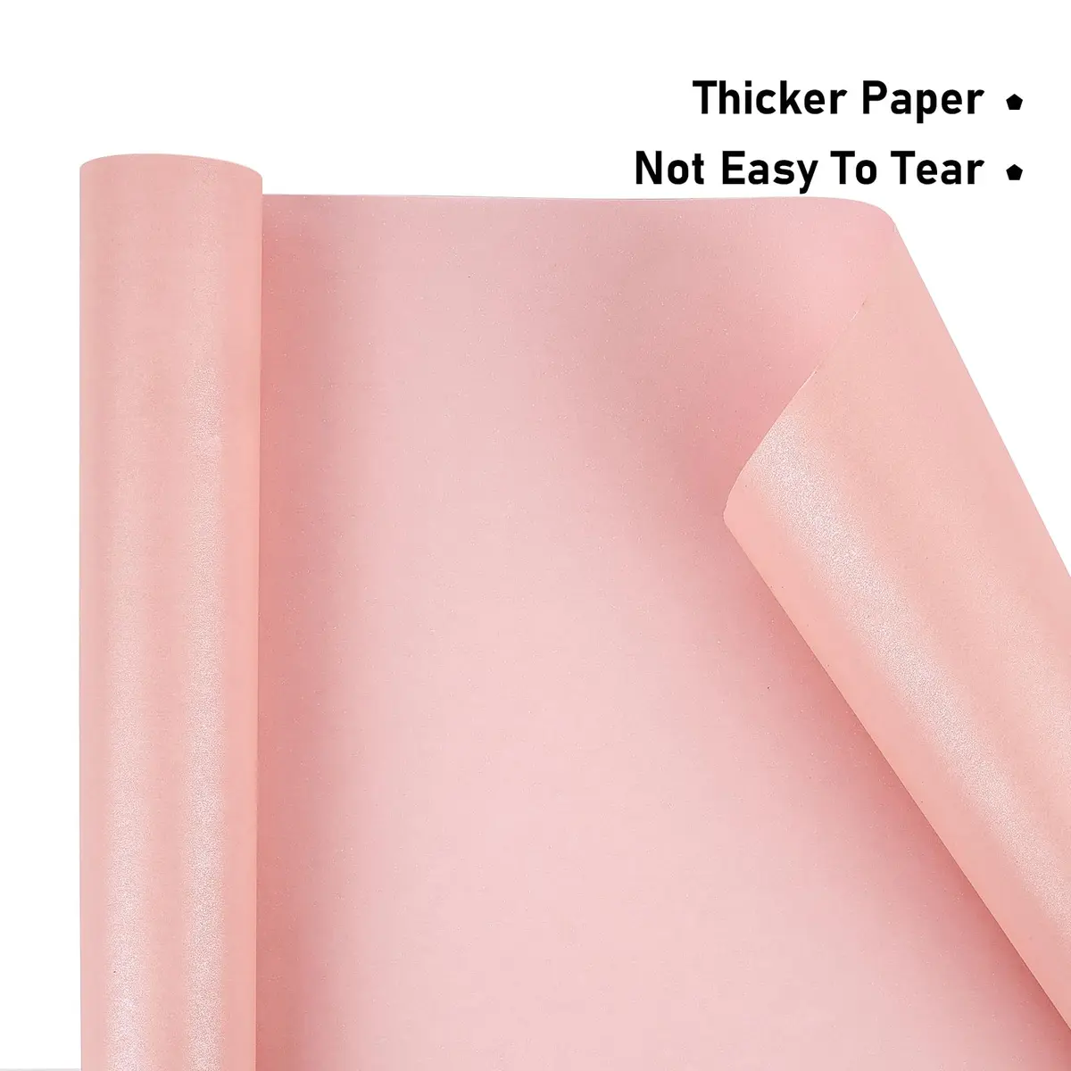 NESCCI Pink Matte Wrapping Paper | Solid Color Gift Wrap for Holidays & Events - view 3