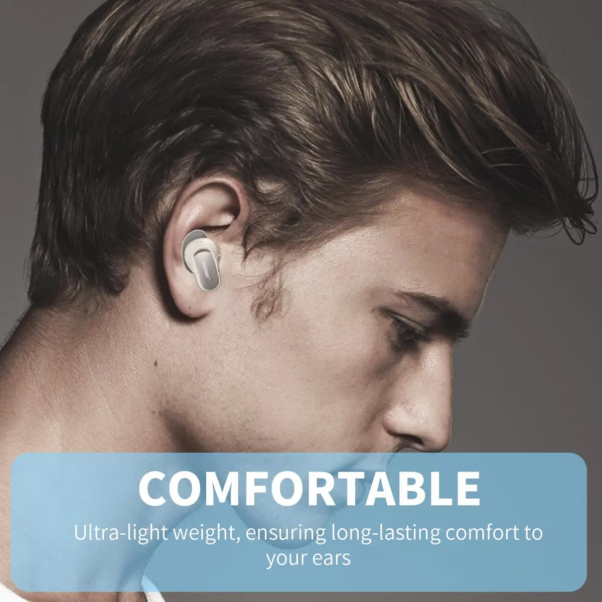 WOFRO White Headphone Earpad | Anti-Slip Silicone Ear Tips for Bose QC Earbuds II & Ultra (3 Pairs, S/M/L) - view 6