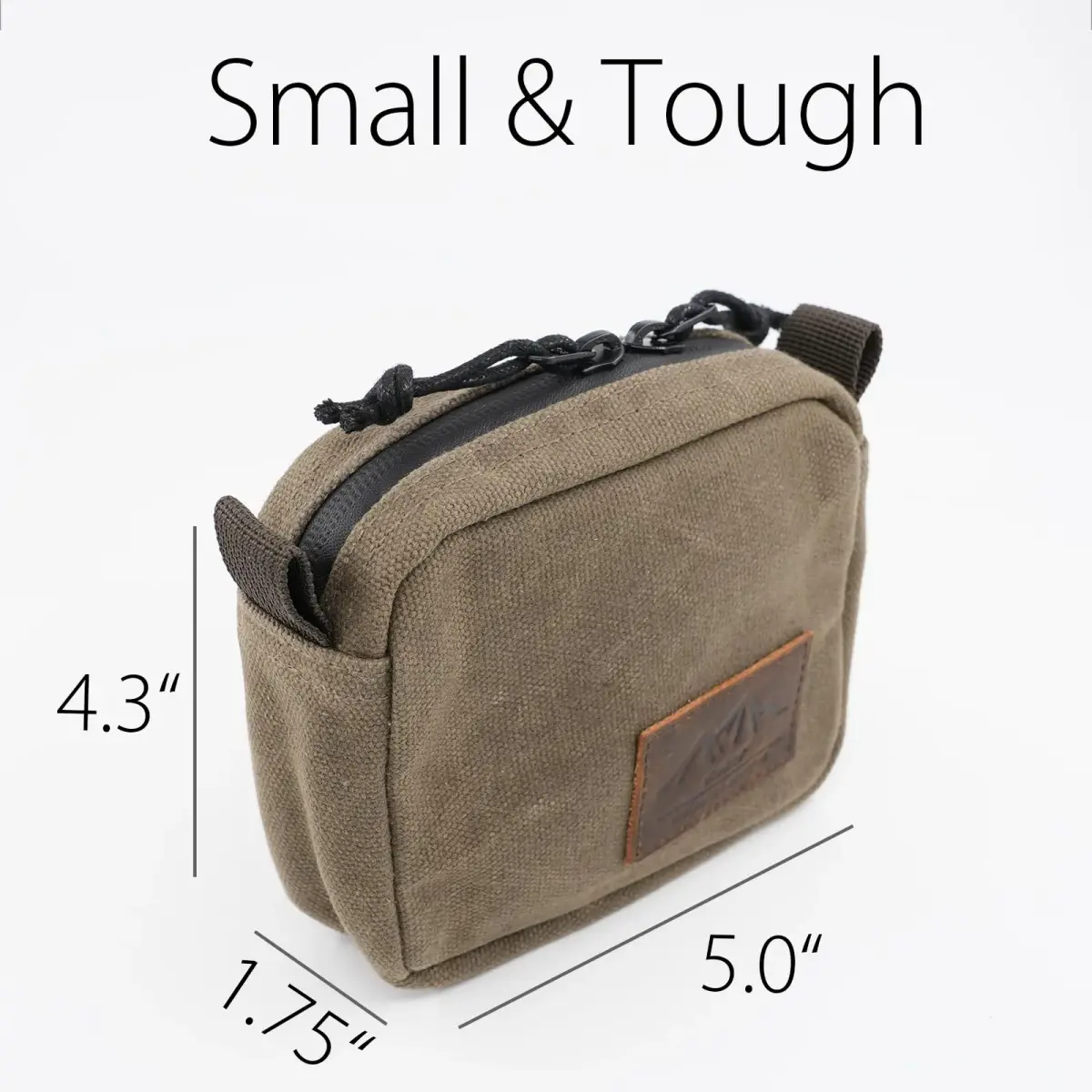 diodrio Waxed Canvas Belt Pouch Small | Water Resistant EDC Bag for Men & Women - view 5