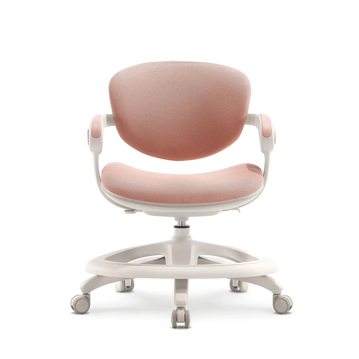 2xhome Kids Desk Chair with Rotating Footrest | Adjustable Seat & Lumbar Support, Pink - view 6
