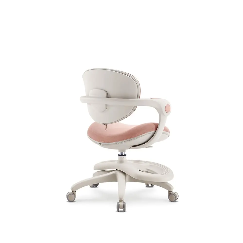 2xhome Kids Desk Chair with Rotating Footrest | Adjustable Seat & Lumbar Support, Pink - view 8