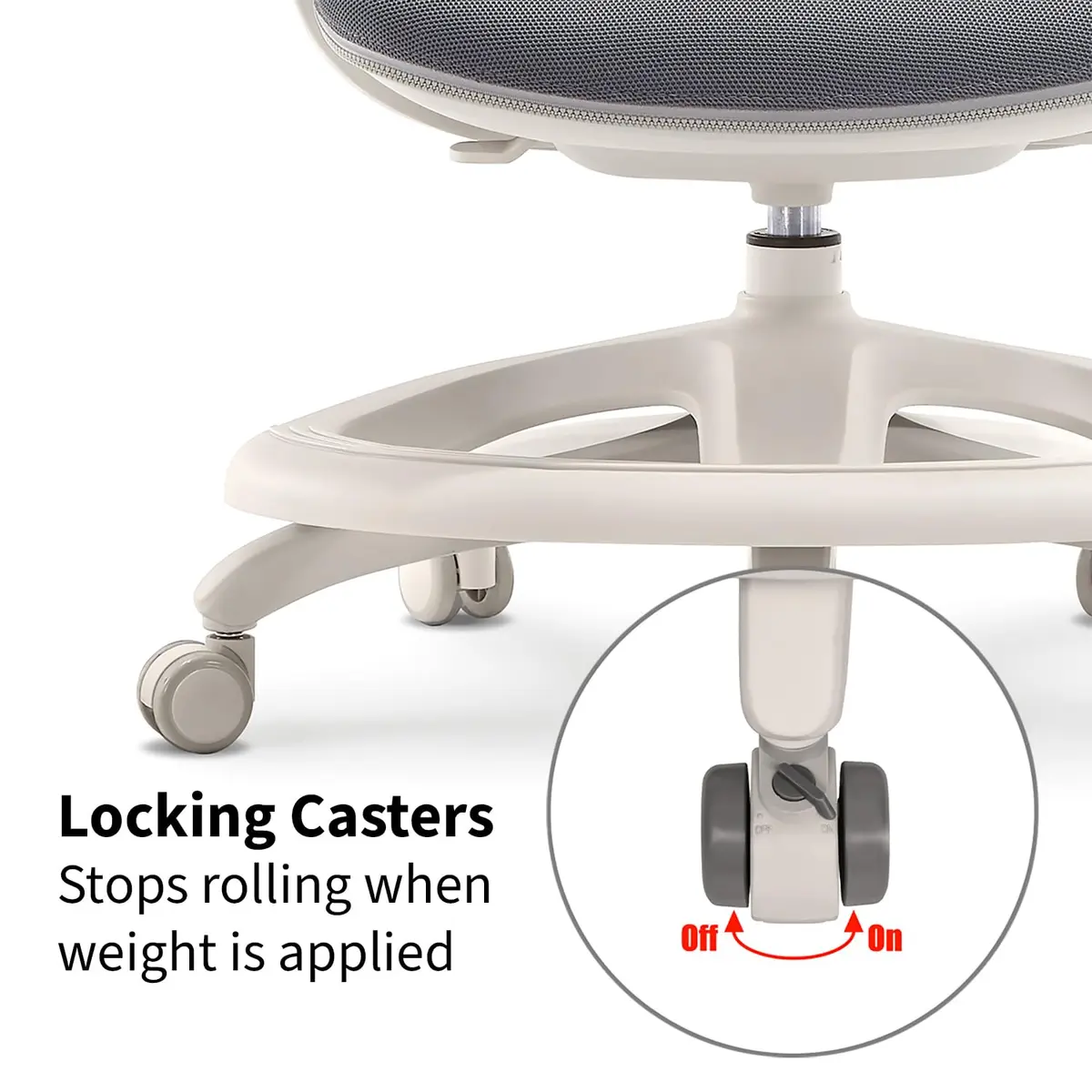 2xhome Kids Ergonomic Desk Chair with Adjustable Cushioned Seat and Back, 20in (51cm) x 14in (36cm) x 33in (84cm) | Supportive & Adjustable - view 5