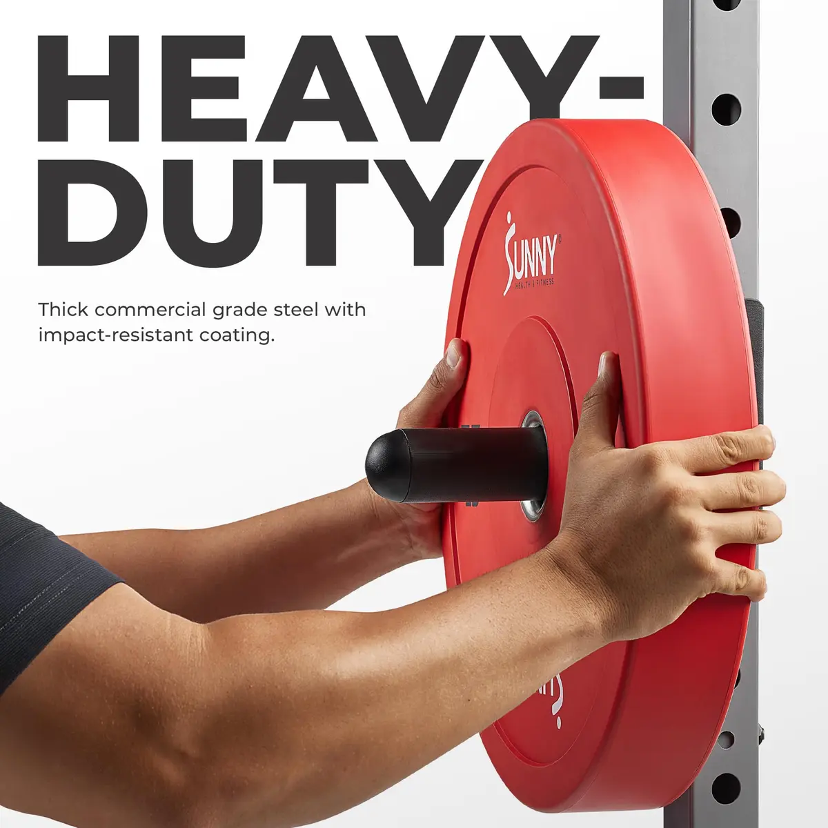 Sunny Health & Fitness Weight Plate Storage Attachment SF-XFA010 | 1.3 kg (2.9 lb) Holder, 45 kg (100 lb) Capacity, Adjustable Height - view 3