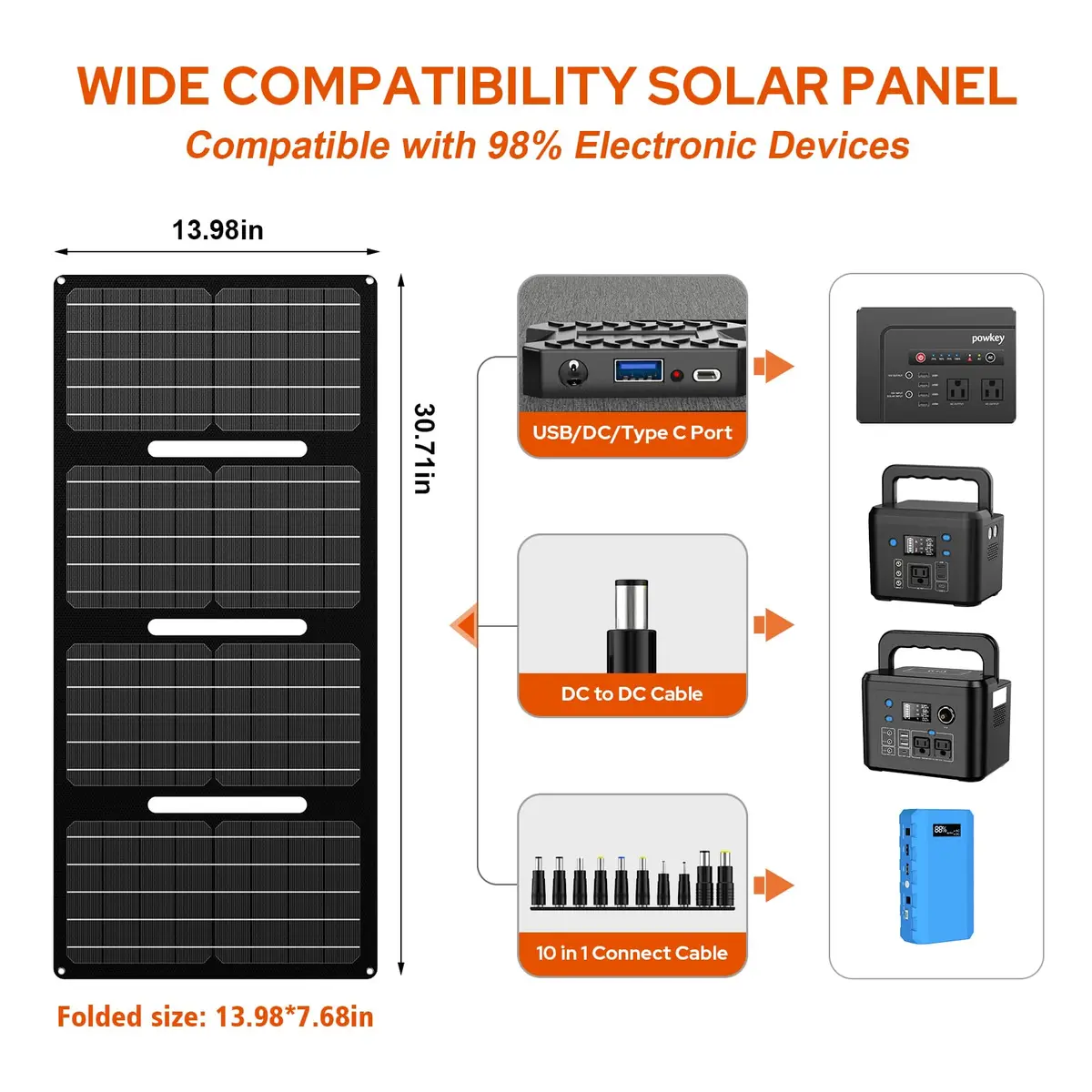 powkey 200W Portable Power Bank with Solar Panel 40W | 146Wh Emergency Power Station - view 5