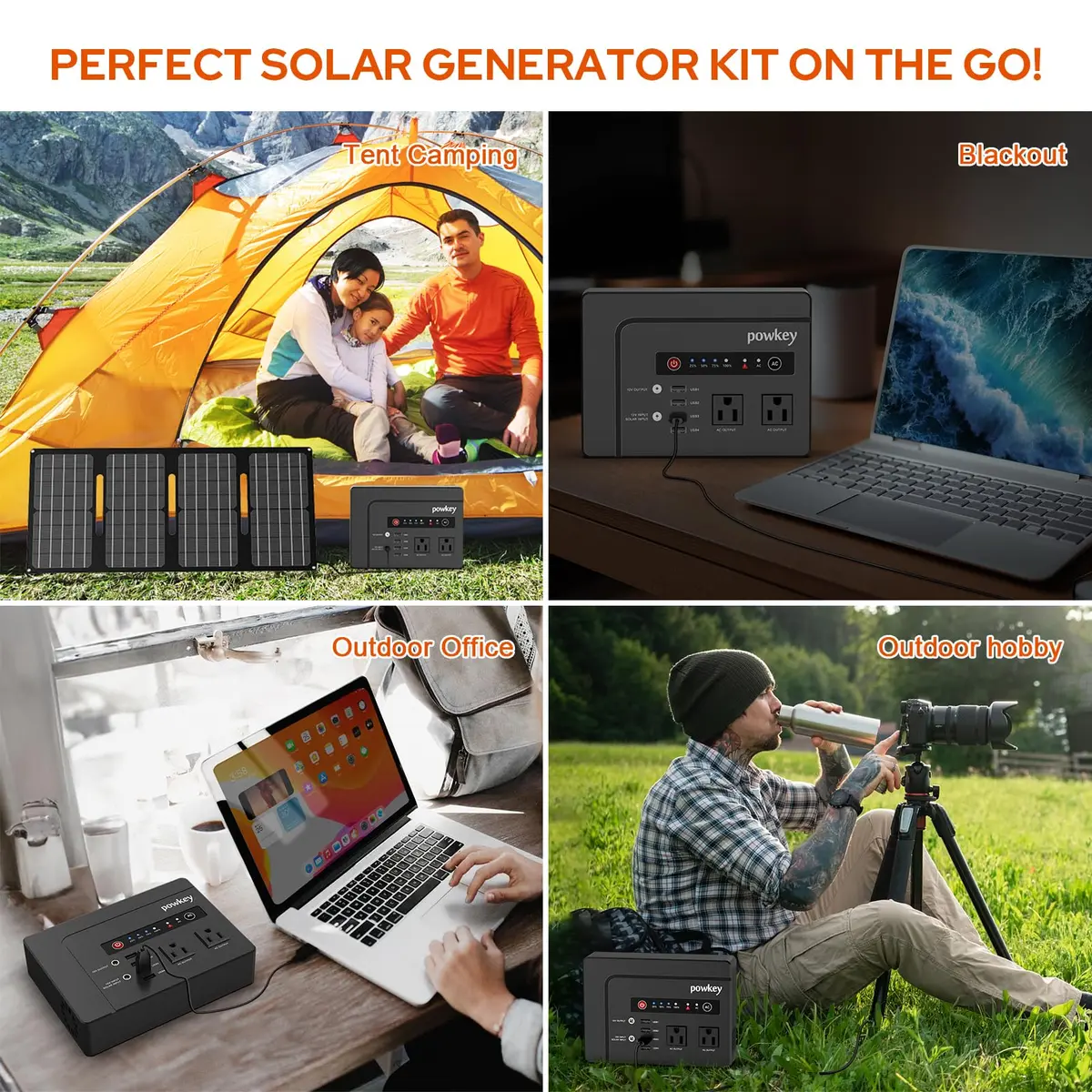 powkey 200W Portable Power Bank with Solar Panel 40W | 146Wh Emergency Power Station - view 7