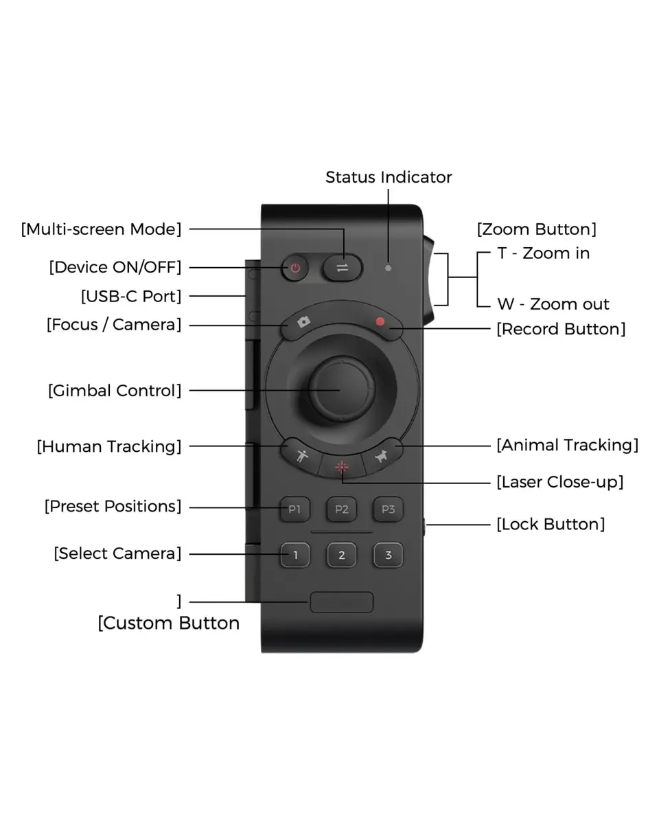 OBSBOT Tail Series Remote Control | Precise PTZ & Wireless Control for OBSBOT Devices - view 2