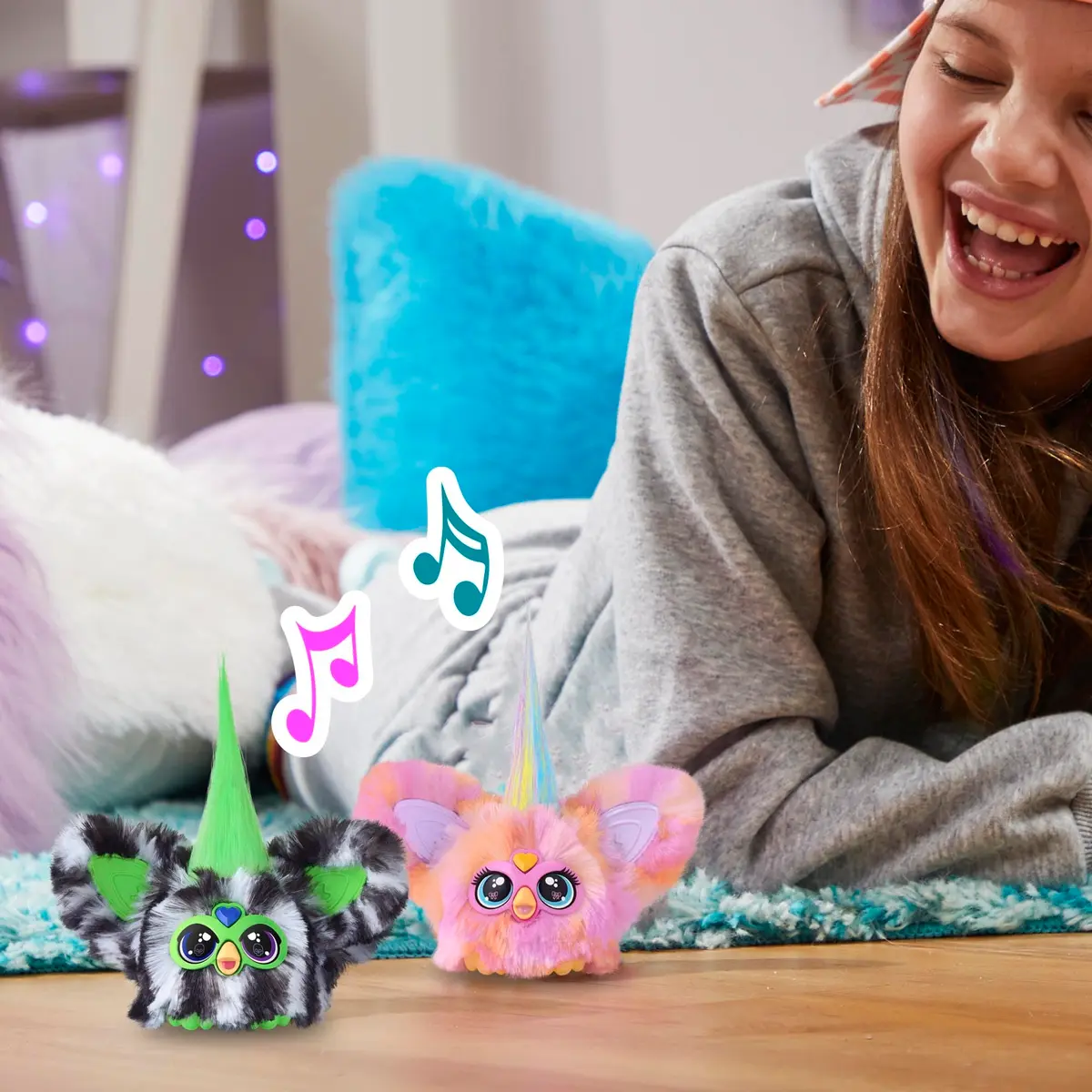 Furby Furblets Fierce & Fabulous 2 Pack, Greenie-Meanie & May-May | 45+ Sounds, Plush Toys for Kids 6+ - view 6